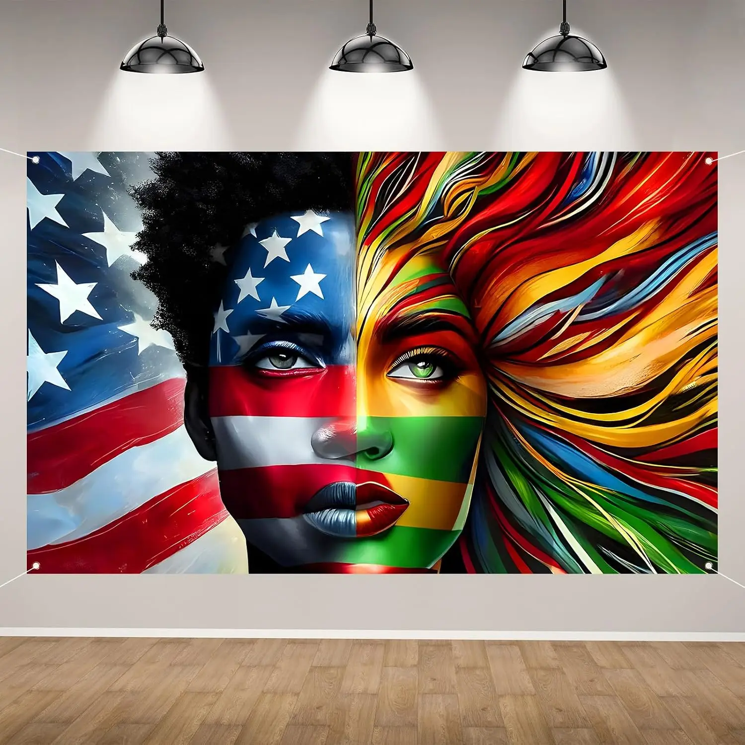 Juneteenth Backdrop for Photography Happy Juneteenth Banner   19th June 1865 Juneteenth Decorations and Supplies for  Party-71×43''