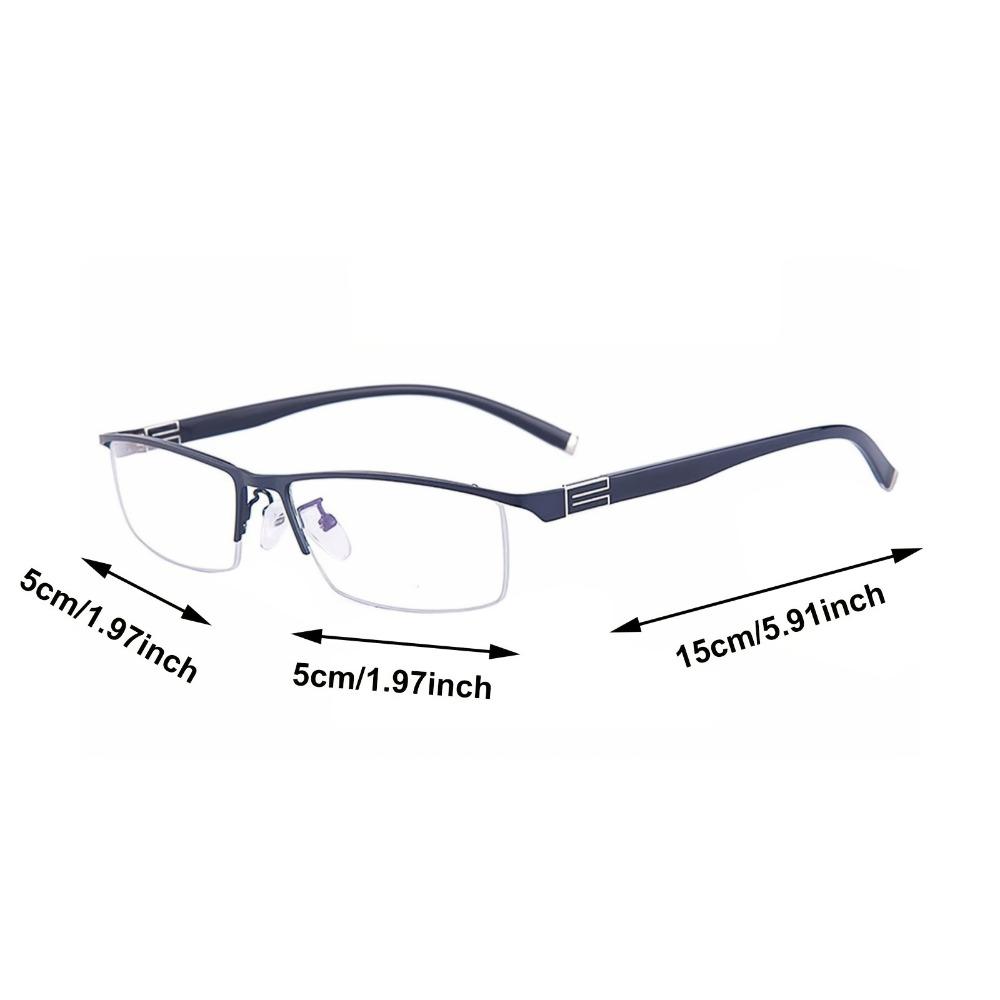Automatic Adjustment Glasses for Farsightedness And Nearsightedness |   Ergonomically Designed with Magnification, Semi-Rimless Plastic Frame, ABS Lenses, Includes Case, Without Battery