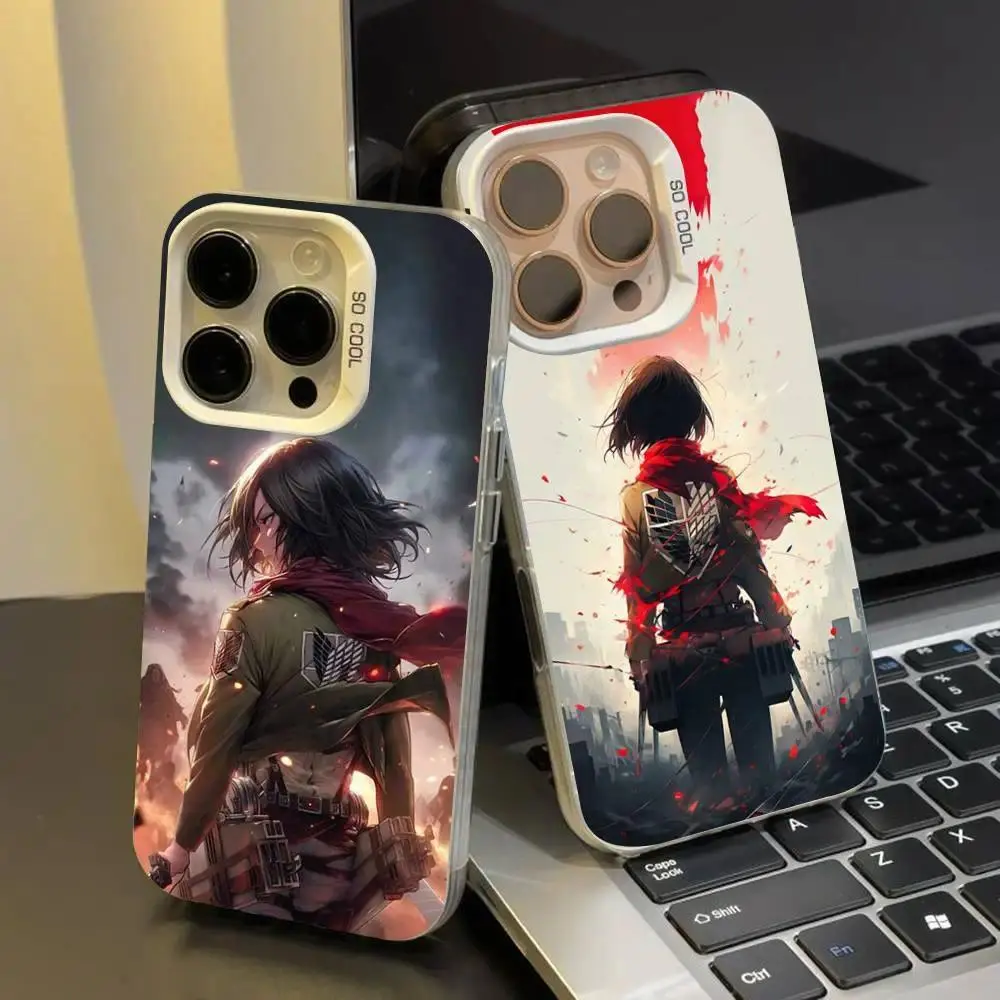 Anime Mikasa Ackerman Phone Case Soft Shockproof Protective Cover Designed for iPhone 11-17 Pro Max/Plus & Samsung Galaxy S23-S25