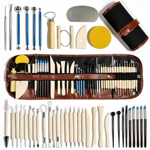 43 count Clay Tools Kit Pottery Tools Polymer Clay Sculpting Tools Kit for Carving Air Dry Clay Tools Set for Adults Clay Sculpting Tools Ceramic Tools Graving Tools use for DIY Handicraft