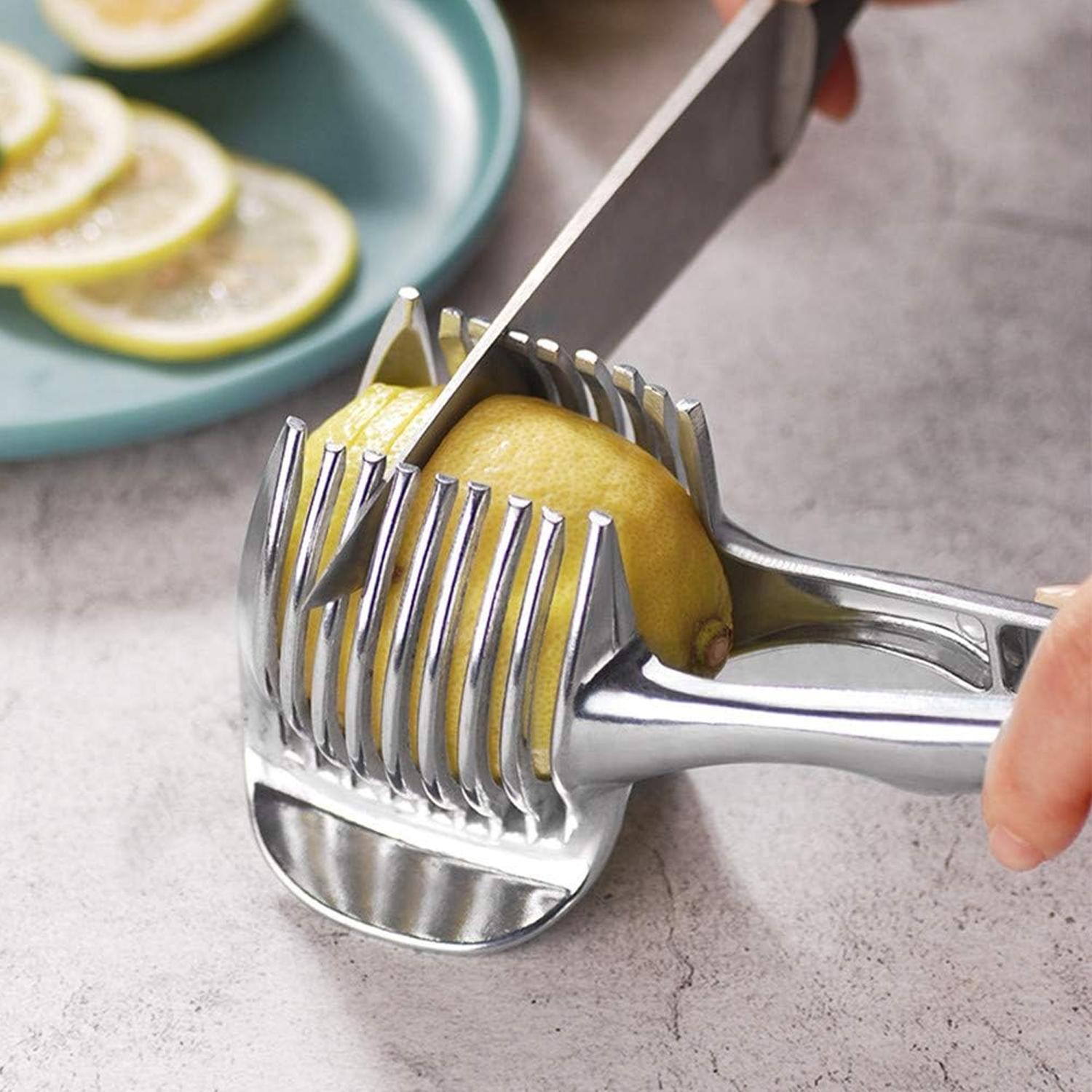 Stainless Steel Lemon Slicer, Multi-Functional Fruit and Vegetable Cutter, Home Kitchen Tool, Kitchen Accessories