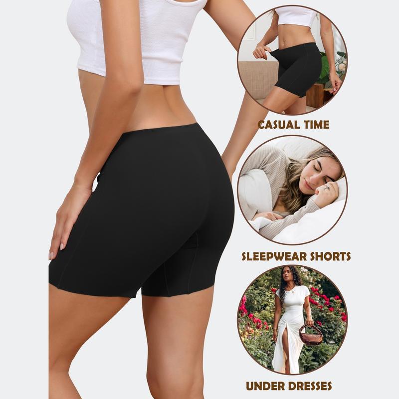 LEVAO Seamless Women's Boxer Shorts Underwear  Anti Chafing Bike Shorts Boyshorts Panties 4/6 Pack S-XXL