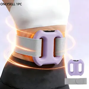 Deep Tissue Muscle Massager, Electric Dual Ring Fascia Massager with Belt, 3 Modes and 5 Intensity, Portable Full Body Massage Tool