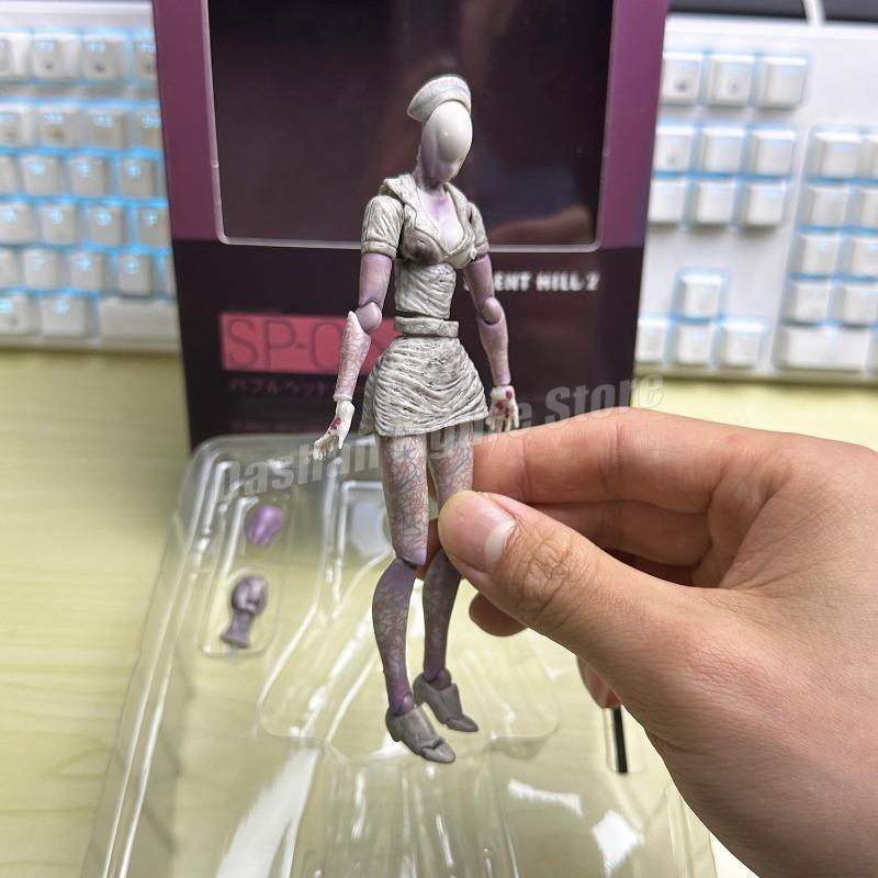 Figma Sp-055 Silent Hill Pyramid Head Action Figure 17cm Red Pyramid Thing Revelation 3D Figure PVC Bubble Head Nurse Model Toys
