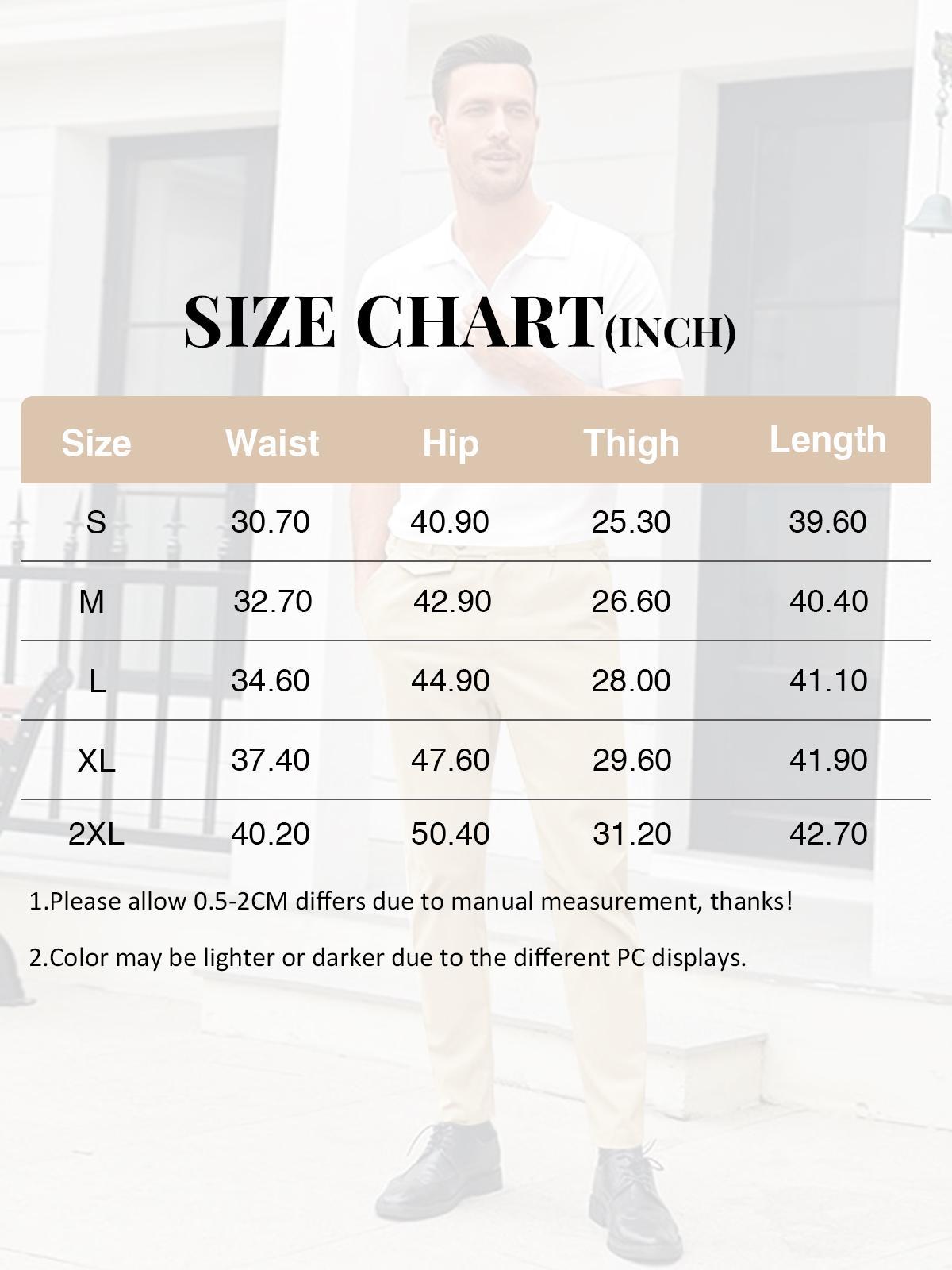 PASLTER Mens Chinos Slim Fit Pants Flat Front Stretch Skinny Tapered Dress Pants Comfort Casual Solid Trousers Menswear Shirts