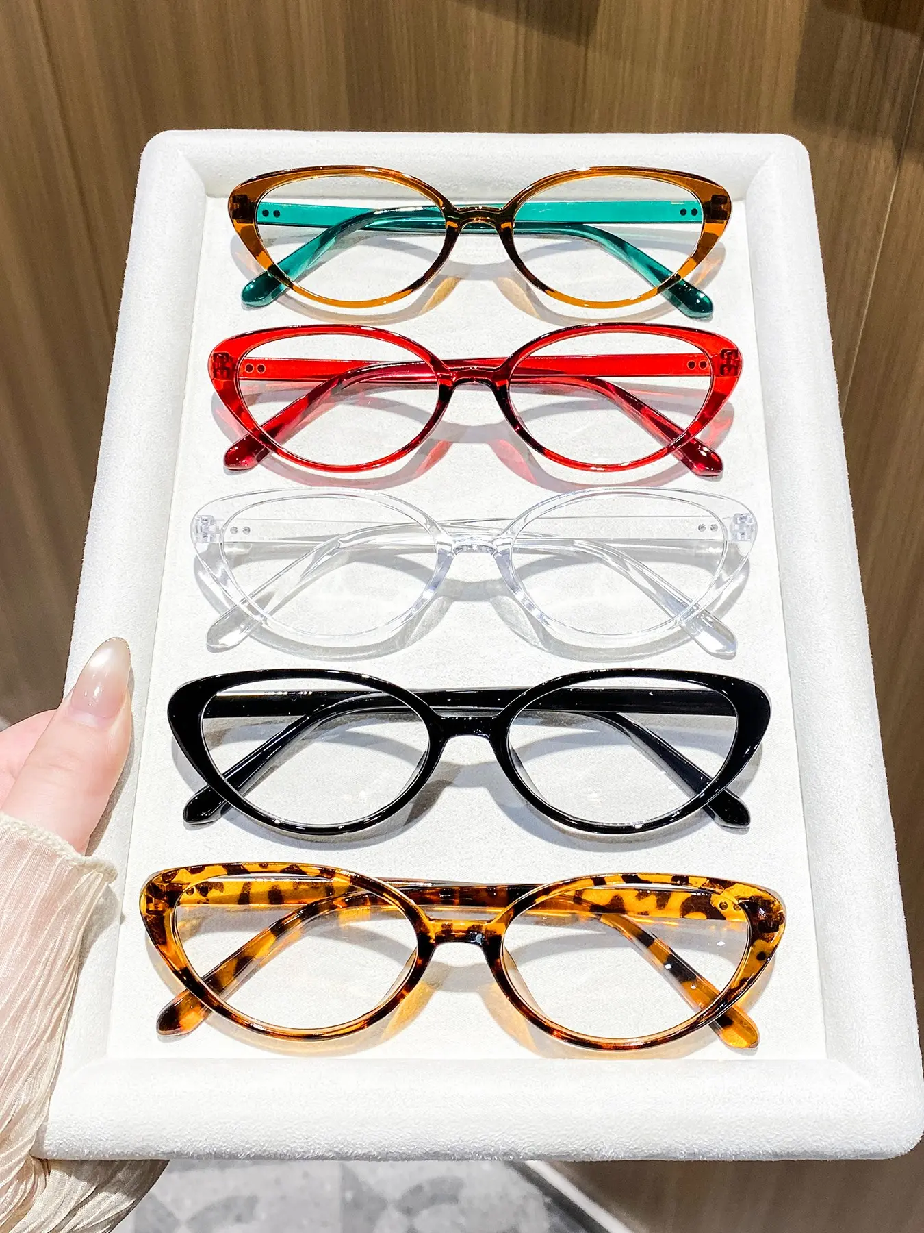 5 Pairs Women's Plastic Cat Eye Glasses, Japanese Style Elegant Sexy Simple Fashion Eyewear, Perfect for Shopping, Dates, Afternoon Tea, Park Walks, Decorative Glasses