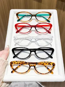 5 Pairs Women's Plastic Cat Eye Glasses, Japanese Style Elegant Sexy Simple Fashion Eyewear, Perfect for Shopping, Dates, Afternoon Tea, Park Walks