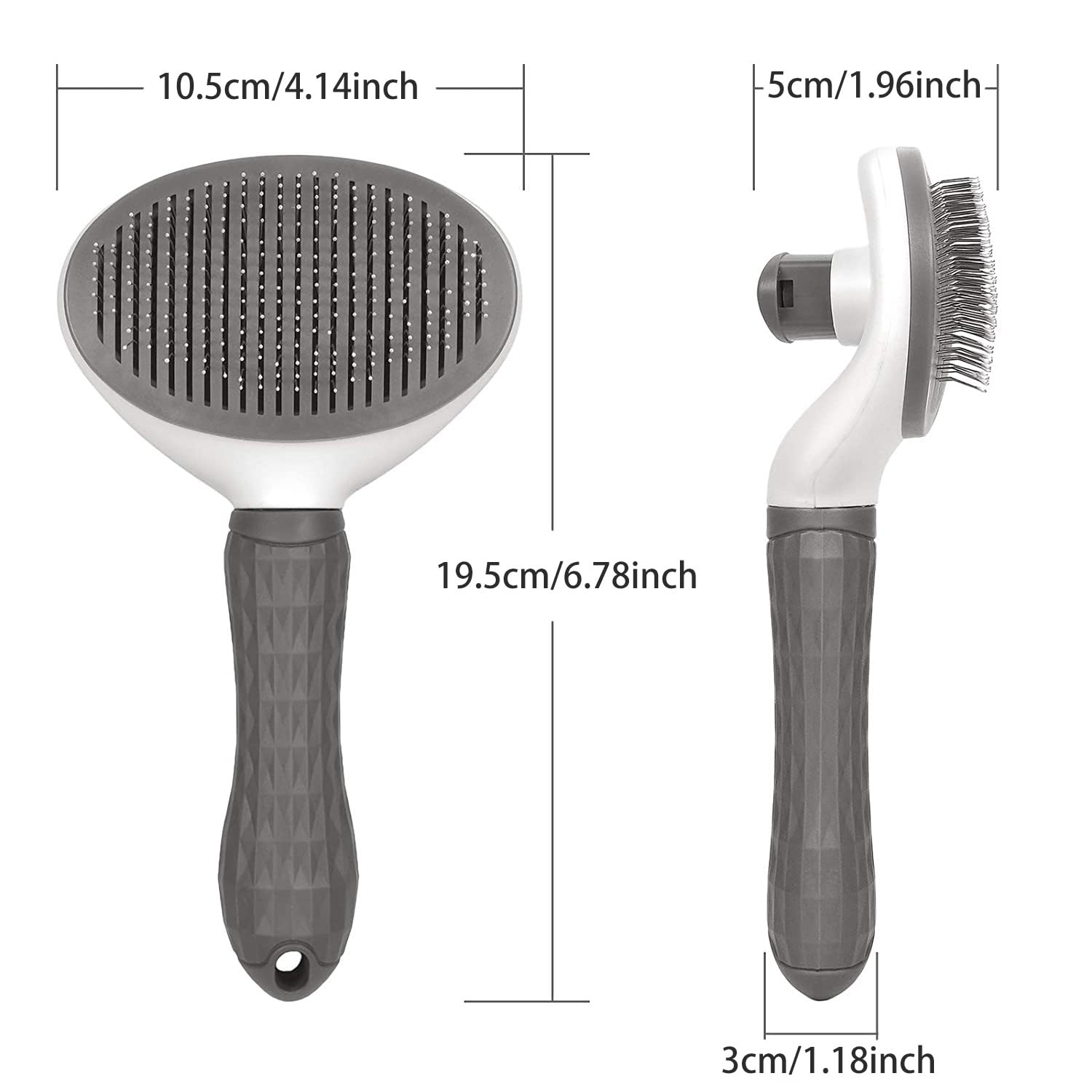 Automatic Pet Hair Removal Brush, 1 Count Pet Grooming Brush, Slicker Brush, Shedding Brush with Cleaning Button, Pet Massage Brush for Cats, Dog & Cat Grooming Supplies