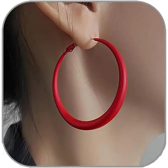 Hoop Earrings for Women Exaggerated Hoops Earring 80s 90s Statement Hoop Earrings Lightweight Anti-Allergy  Hoops Earring for Women