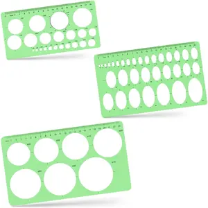 3Pcs 3 Sizes Circle Stencil Template Drawing Tool for Drafting Office School Drawing Supplies