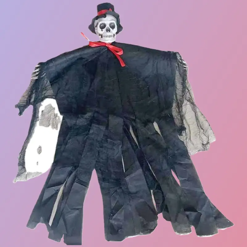 Glow‑in‑the‑Dark Hanging Spooky Witch Ornament Halloween Haunted House Decor Prop