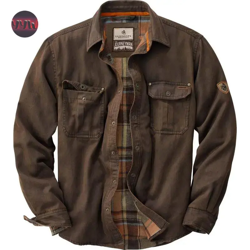 Legendary Whitetails Men's Journeyman Flannel Lined Shirt Jacket Long Sleeve