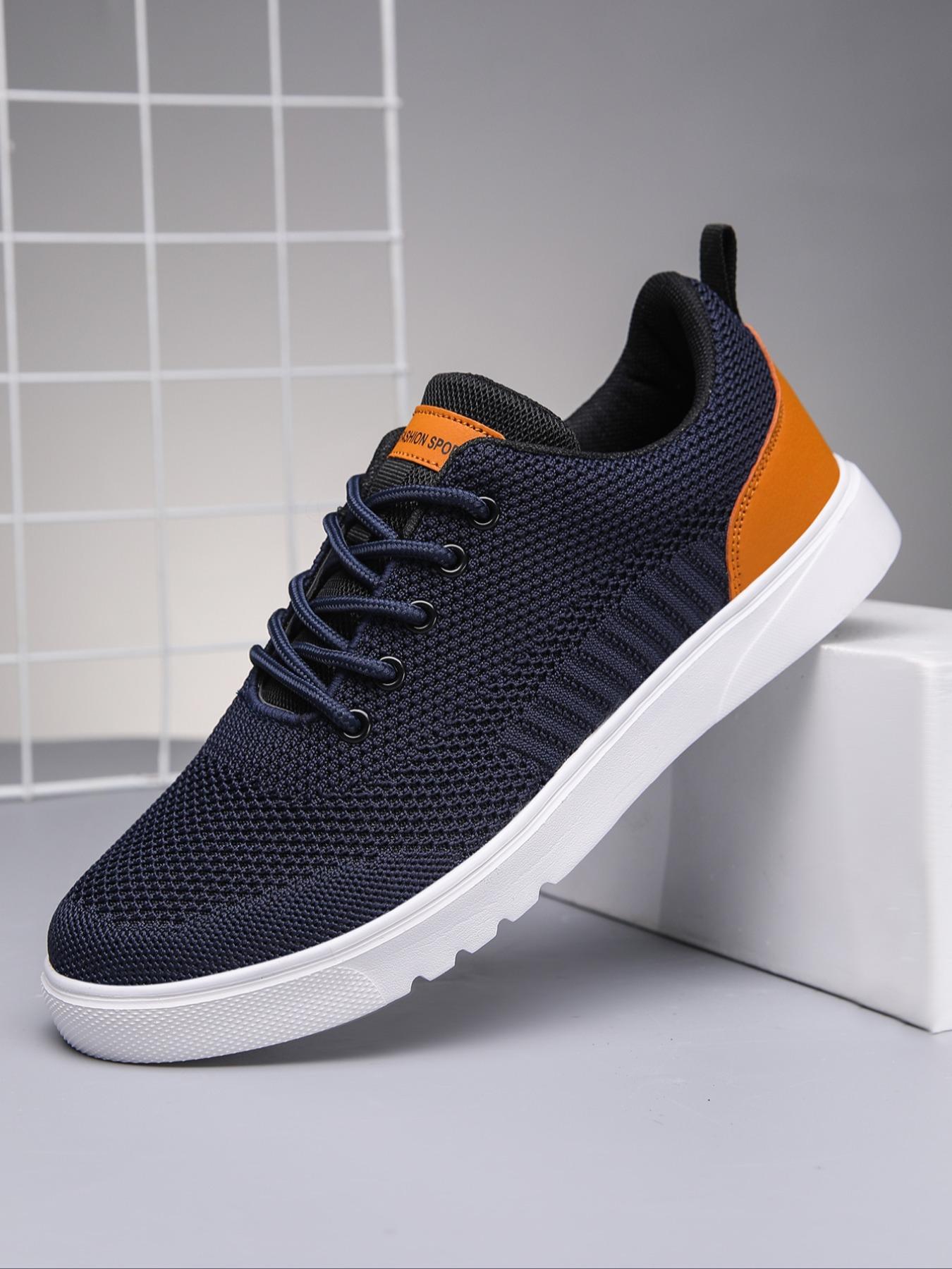 Men's Casual Lace Up Mesh Walking Shoes, Trainer Lightweight Breathable Comfort Sports Running Walking Sports Shoes, Men's Running Shoes, Gym Shoes for Training Outdoor Workout, Boy Footwear, Non Slip Work Shoes
