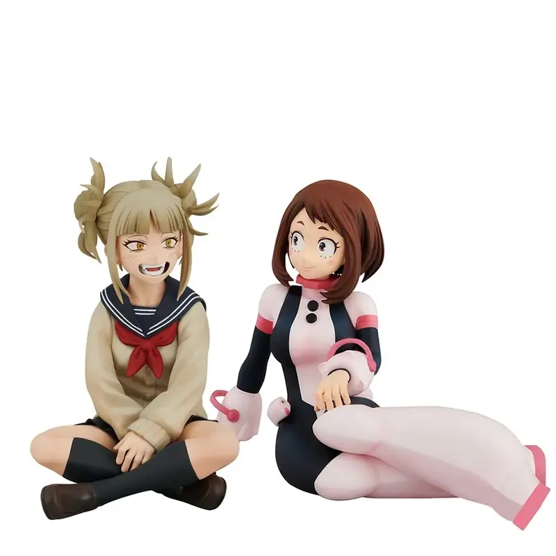 MHA Anime figure Uraraka Ochako Toga Himiko sitting action figures Uraraka Ochako Toga Himiko  PVC Model Toy  Collection Gift