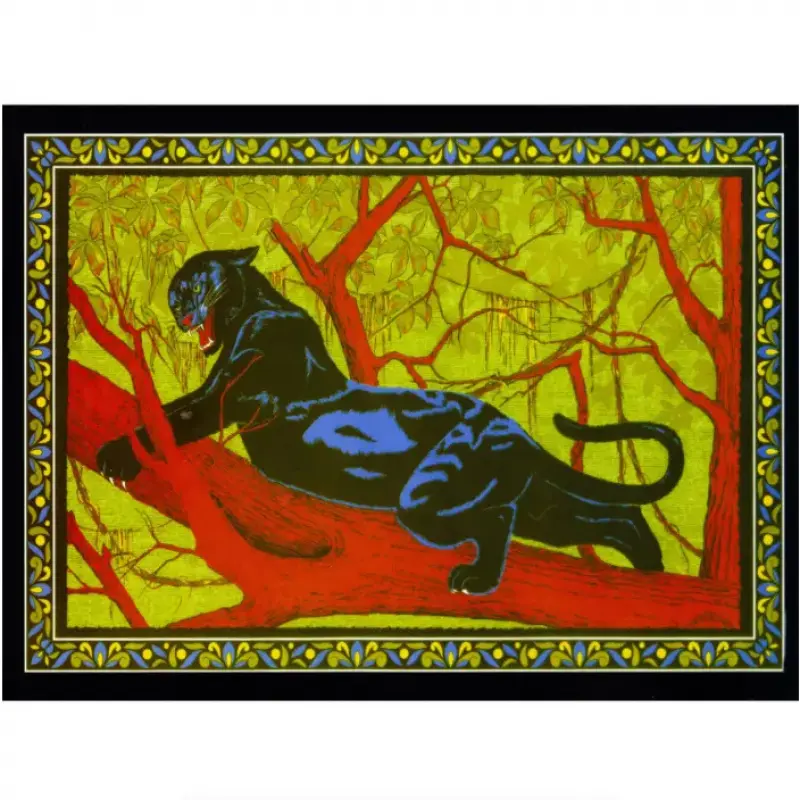 Panther Themed Luxury Trippy Tapestry Y2K Indie Room Decor Wall Tapestry