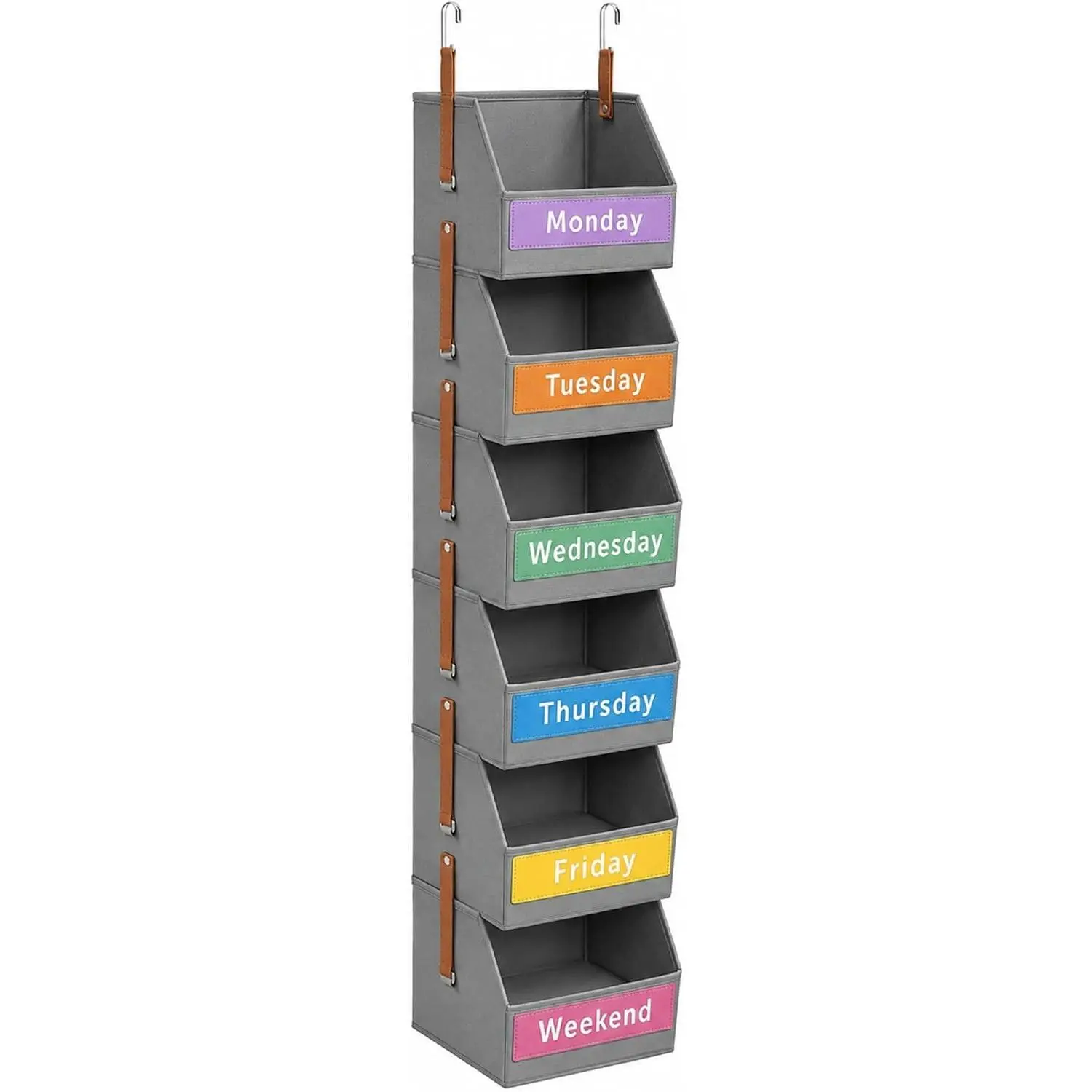 6 Shelf  Closet Organizer for College Dorm Weekly Outfit Organizer with  Label Cards Detachable Clothes Storage Shelves for  to School Dorm Room College Essentials