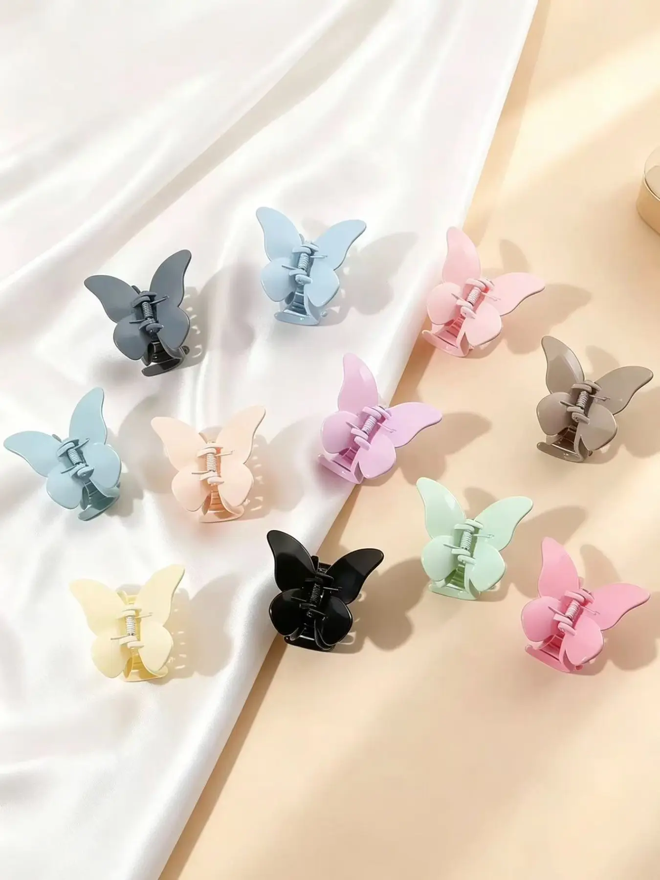 11Pcs Assorted Butterfly Hair Claw Clip Set, Pastel Multi‑Color Butterfly Design Hair Claws, Dreamy Y2K Hair Accessories for Daily Styling & Gift Giving