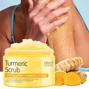 200g Turmeric Exfoliating Body Scrub, Body Exfoliant, Body Care, Smooth Skin, Exfoliate Dead Skin, Gentle No Irritation, Ideal for Dry Skin, Remove Dead Skin Cells, Dead Skin Removal