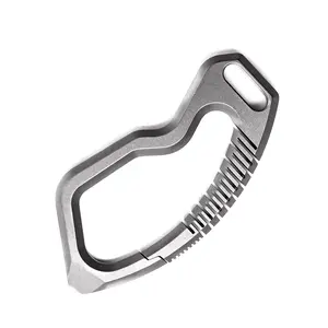 Solid Titanium Snap Lock Carabiner, Outdoor Edc Multi Tool Key Hook, Titanium Alloy Key Clip, Quick Release Hook for Camping Gear