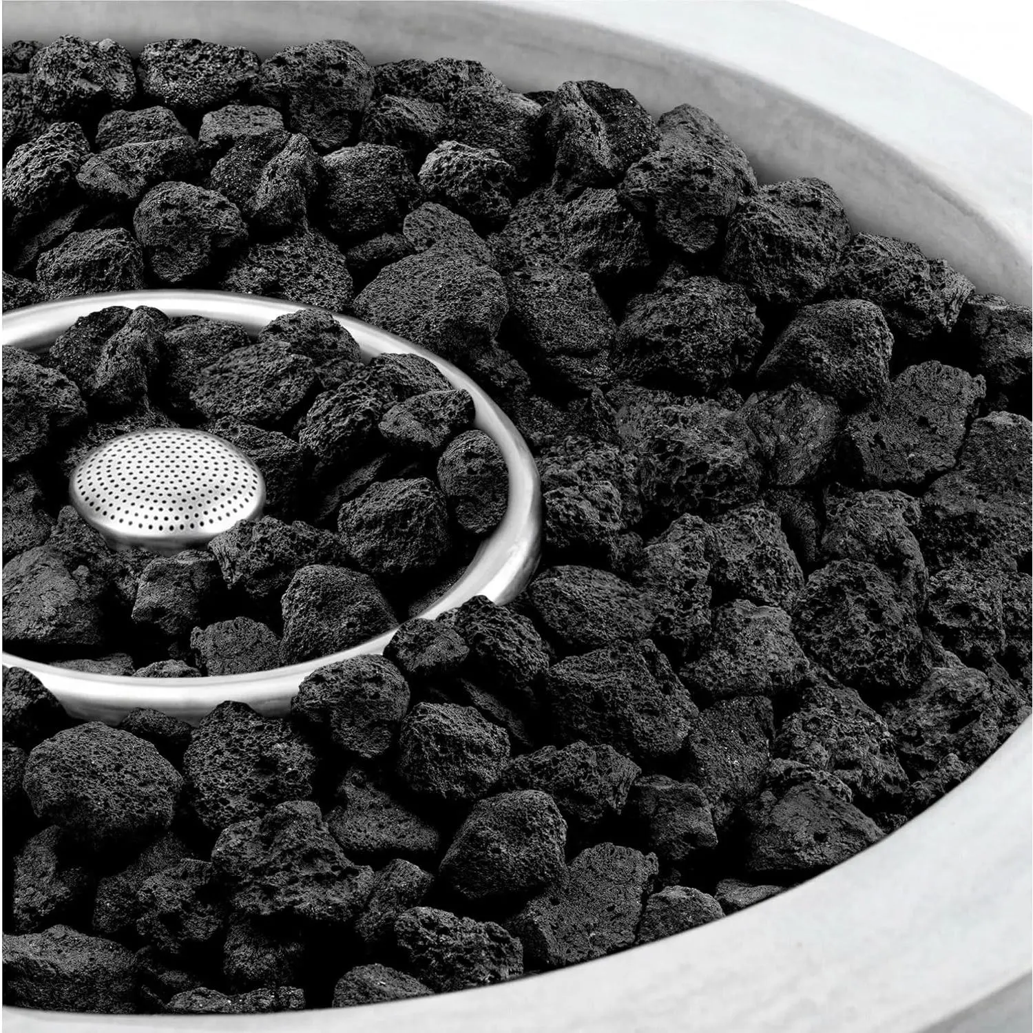 5LB Black Lava Rocks for Fire Pit, Volcanic Lava Stone for Plants | 1/2"-2" Fireplace Rocks for Outdoor Gas Fireplace, Crushed Stone for Fire Glass Base Layer, Fire Bowls, Landscaping, Aquarium