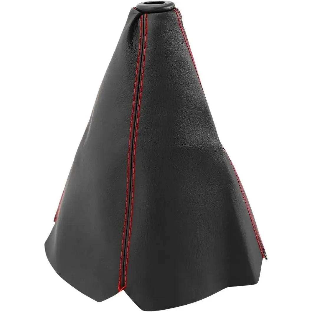 Universal Car Shift Knob Dust Cover Manual/Automatic Gear Shifter Dustproof Protective Sleeve Gear Stick Boot Replacement for Most Car Truck SUV Black & Red