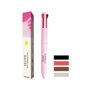 4-in-1 makeup pen: eyeliner, eyebrow pencil, lip liner, highlighter, multifunctional and portable