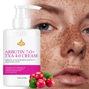 Even & Radiant Face Cream. 150g Arbutin Extract Cream. Tranexamic Acid promotes even skin tone. Fast-absorbing, Lightweight, Hydrating, Daily Moisture Nourishing, non-greasy. Ideal for dull skin, daily care, natural skin care, travel