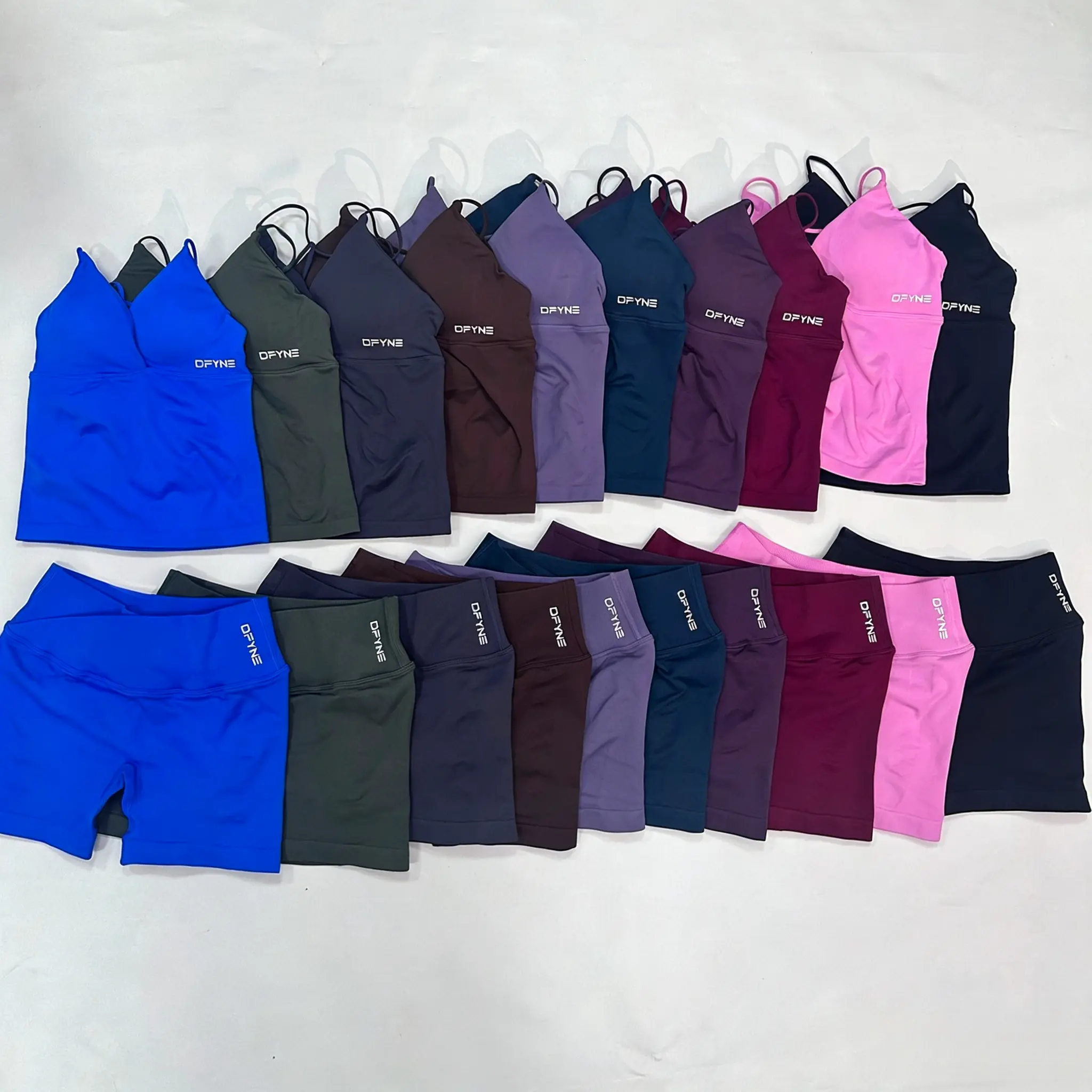 DFYNE Padded Tank + Breathable Nylon Yoga Shorts Set