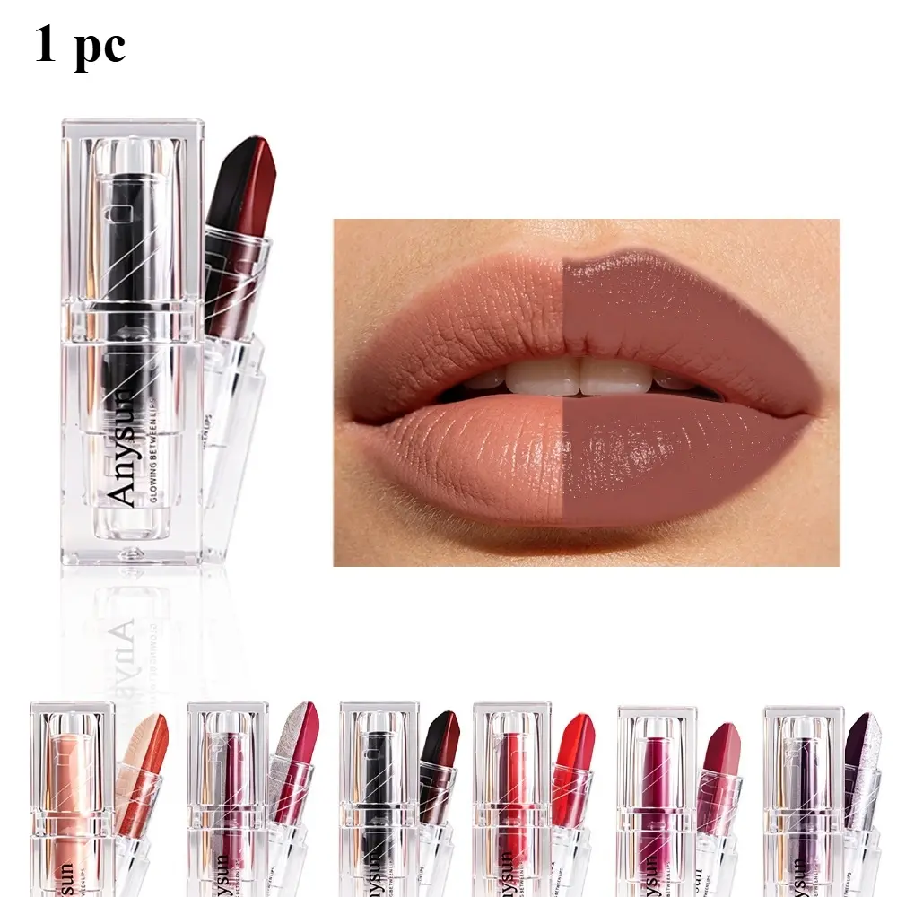 Two Tone Pearly Lustre Lipstick, Shine Bright Effortless, Two-tone Pearlescent Shine Stars on Your Lips