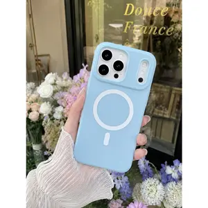 Slim Magnetic Hybrid Protective Phone Case - Durable TPU+ABS Cover with Strong Magnetic Absorption for Wireless Charging