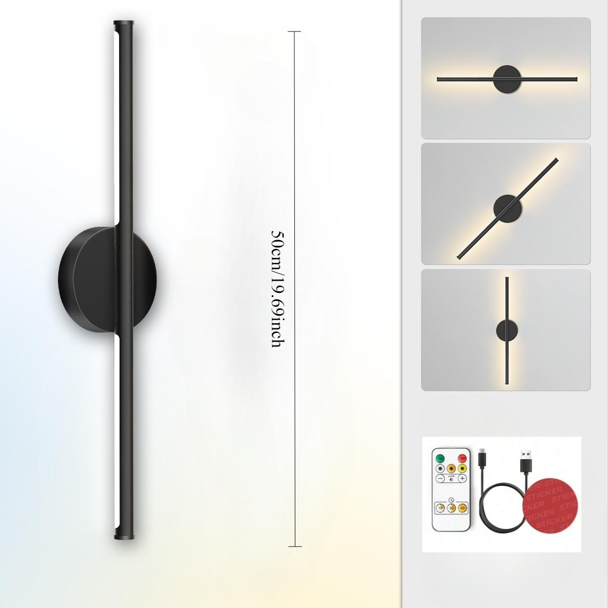 Battery-Powered Wall Lamp with Remote Control, LED Wireless Wall Light for Bedroom and Hallway, Adjustable Brightness, Low Voltage, Home Decor Lighting