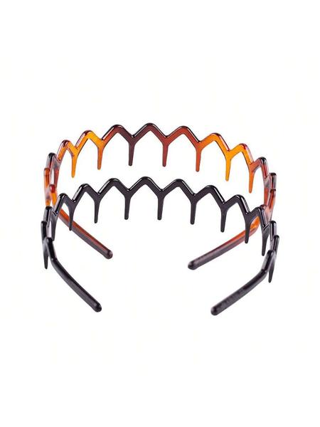 2pcs Toothed Wavy Headband, Simple Anti-Slip Suitable For Men & Women Haircare And Skin Care,Hairband ,Hair Hoop,Hairband,Hair Hoop ,Zig Zag HeadbandHeadbands, Zigzag Headband