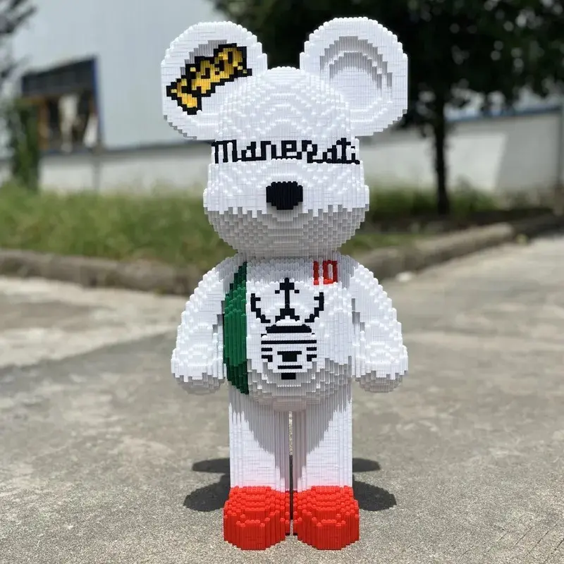 Compatible Lego Bear Martha Small Particle Building Gift Set, DIY Assembly Ornament, Perfect for Collectors and Kids