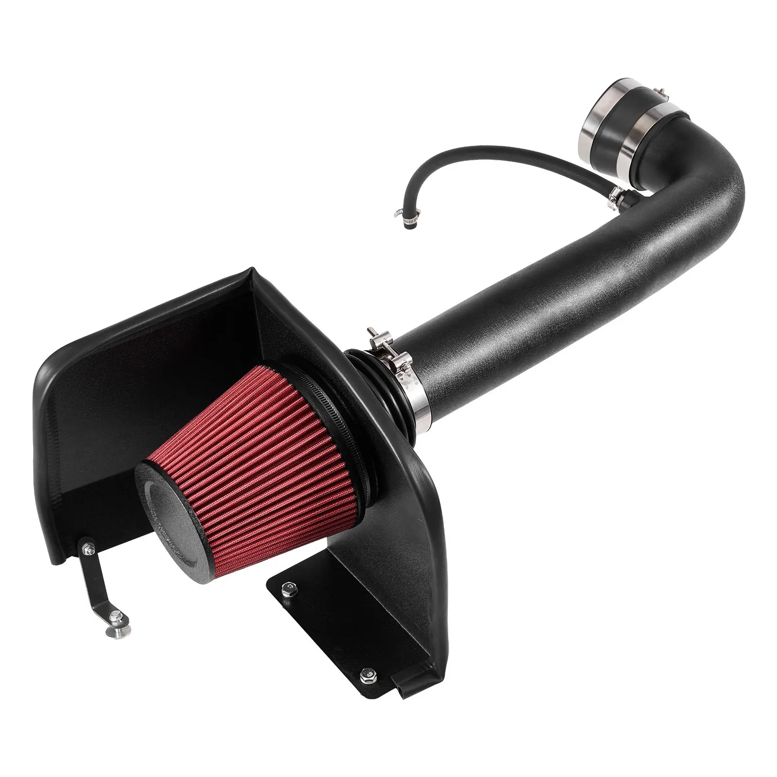 VEVOR 3.5" Diameter Performance Cold Air Intake System - Heat Shield, Aluminum Alloy High Flow Filter Kit DR323, Easy Install for 2009-2013 Chevy Silverado/GMC Sierra 1500 4.8L/5.3L/6.2L, Sporty Boosts HP & Throttle Response, Pickup Trucks, Car, Parts