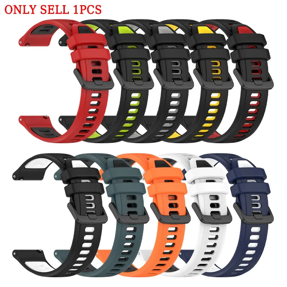 Silicone Sport Strap For Garmin Forerunner 255 265 570 70 245 165 170 Music Band For Garmin Venu 4 3 2 sq Vivoactive 6 5 4 3 Bracelet Replacement 20mm 22mm Accessories