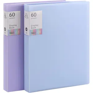 2 count Binder with Plastic Sleeves,A4 Art Portfolio Display 120 Pages, Portfolio Folder for Certificate Binder Organizer