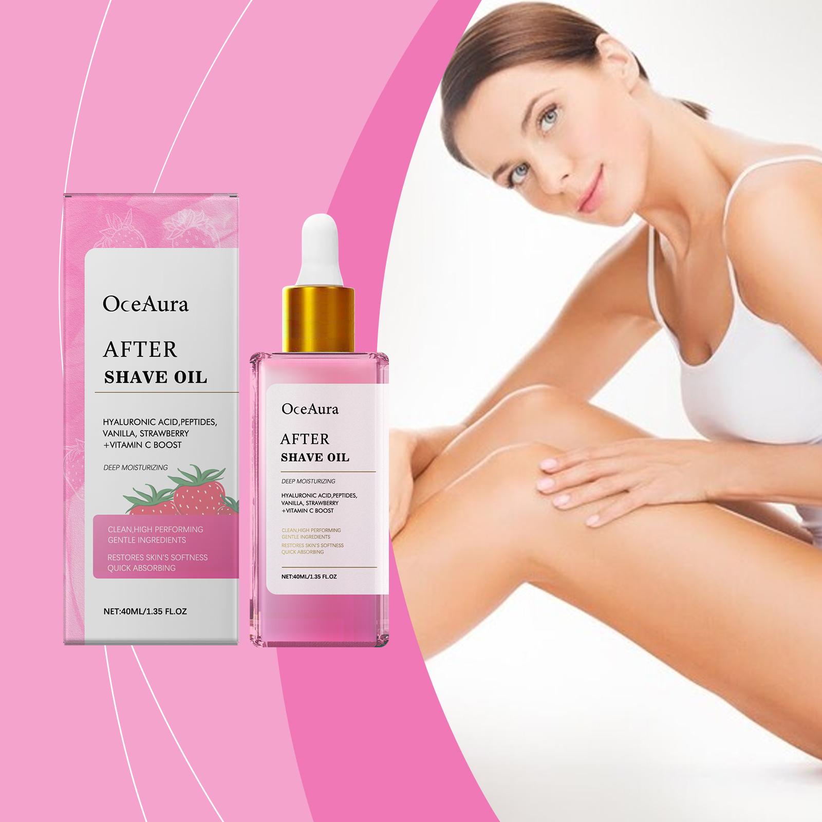 OceAura Strawberry Flavor Hair Removal and Shaving Aftercare Essential Oil - Effectively cares for the skin.Continuously use it to moisturize and make the skin smooth.Gentle and non-irritating.A choice for skincare.