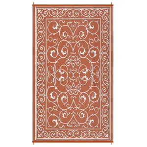 GAOMON Reversible Outdoor Area Rug – Waterproof & UV Resistant Plastic Carpet – Modern Gray Design – Easy to Clean – 9x18ft – USA Specification