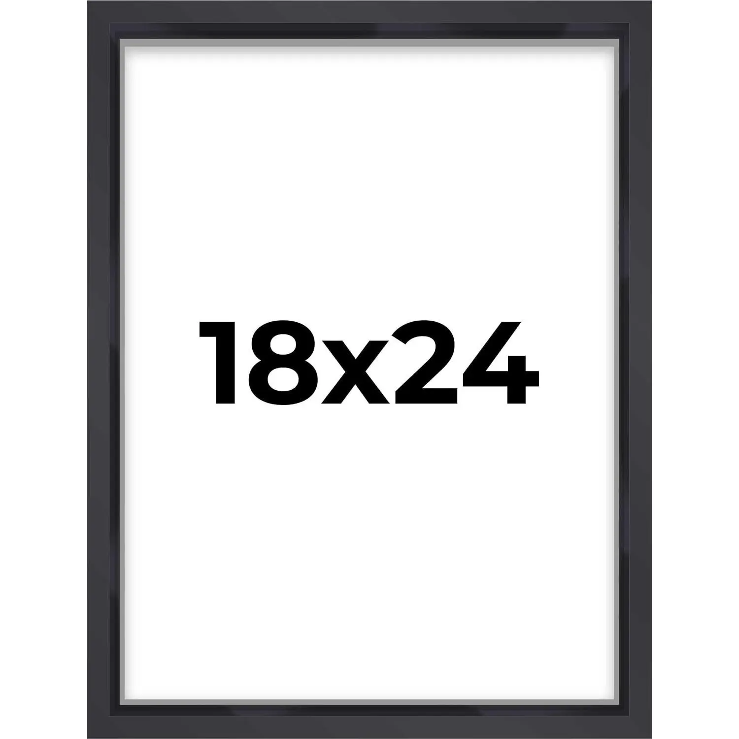 18x24 Black Shadow Box Display Frame 3/4" Depth Interior Size 18x24 or 24x18 Inches UV Resistant Acrylic Plexiglass Acid-Free Backing and Wall Hangers Included