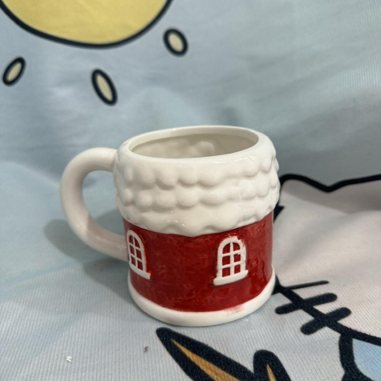 Christmas Gingerbread Man Mug, 3D Cartoon Ceramic Cup, Cute Winter Coffee Mug for Kids & Adults