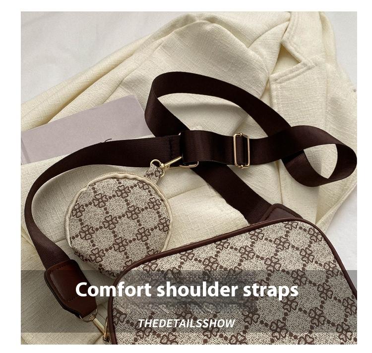 Vintage Pattern Crossbody Bags For Women Shoulder Shell Bag Trend Small Purse And Handbag Luxury Designer Female Square Bag Women's Bag