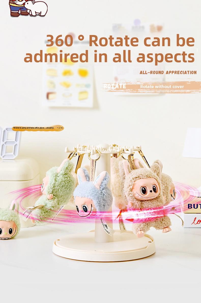 Rotating Blind Box Storage Display Rack - Dustproof Clear Cabinet for Pop Mart Labubu Figures & Collectible Models