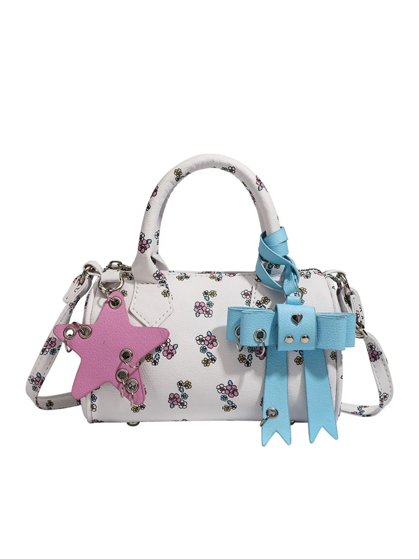 New women's handbag, Boston bag, crossbody bag, bowknot star sweet fashion small bag, Bowknot Decor Handbag