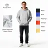 Heavy Cotton Fleece Lined Oversized Hoodie for Men Women, Pullover Sweatshirt with Pockets, Streetwear Casual, Plus Size