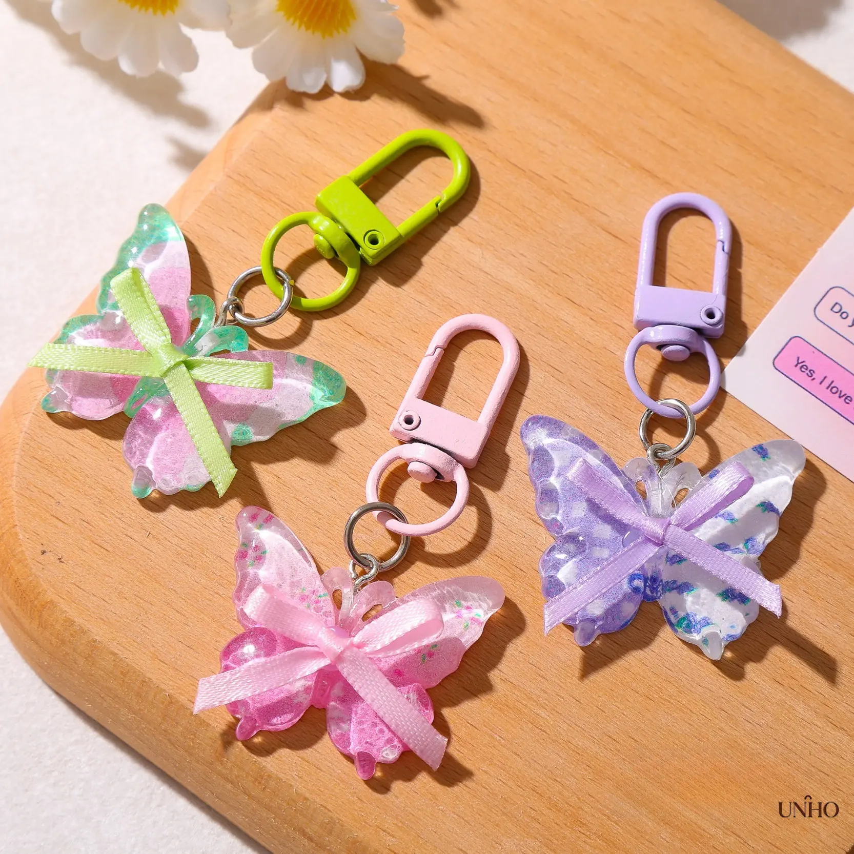 New Spring Summer Clear Fairy Butterfly Keychain, Ins Fresh Aesthetic Bag Pendant, Sweet Girly Charm For Backpacks, Ideal Gift For Girlfriends