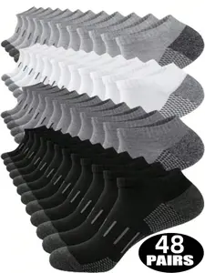 Men's Low-Cut Socks, Breathable Sport Short Socks, Fashion High Elastic Outdoor Running Socks, Comfortable Anti-Odor Antibacterial Socks