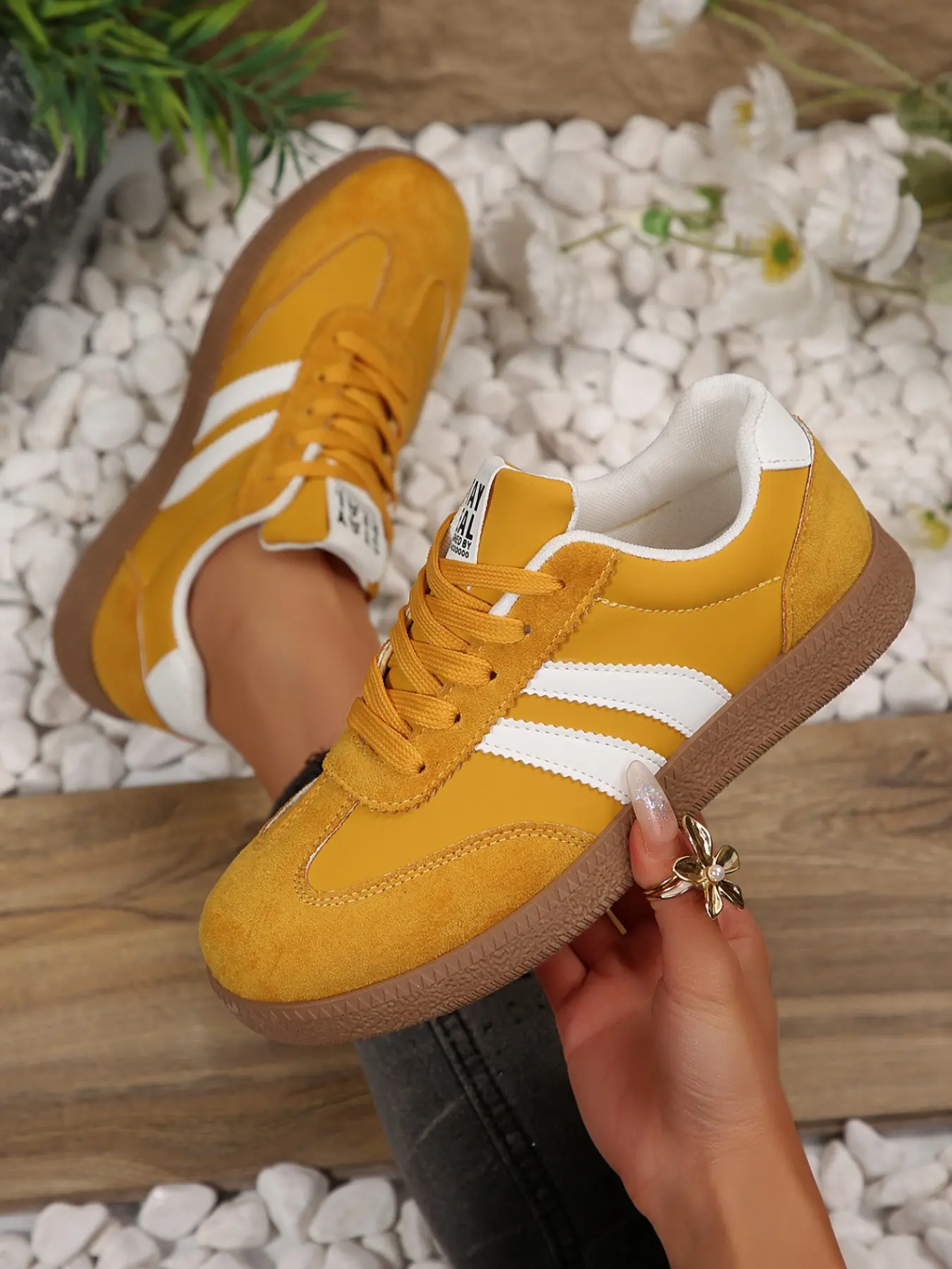 Women's Comfortable Breathable Low Top Casual Fashion Sneakers, Preppy Style, Ideal for Vacation and Streetwear, All Seasons, Fashion Footwear Sneakers