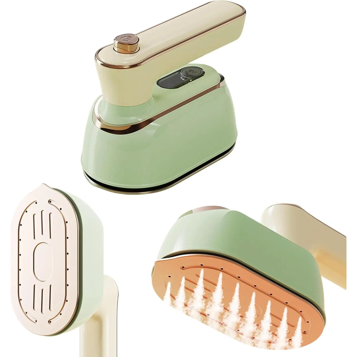 Mini Handheld Clothes Steamer Iron - Portable Dual Wet-Dry Ironing Machine with Fast Heat-Up, Anti-Leak, Adjustable Accessories, Compact Fabric Wrinkle Remover for Home, Travel