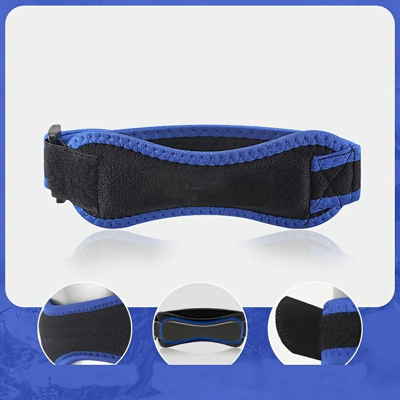 Single adjustable compression knee band with breathable fabric and shock absorption design, great protective gear for outdoor running and jump rope workouts.