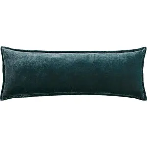 iEnd  Stella Faux Silk   Pillow, 14x42 inc, Storm Blue, Romantic  Modern Traditional Style Luxury Bedding, Decorative Trow Pillow